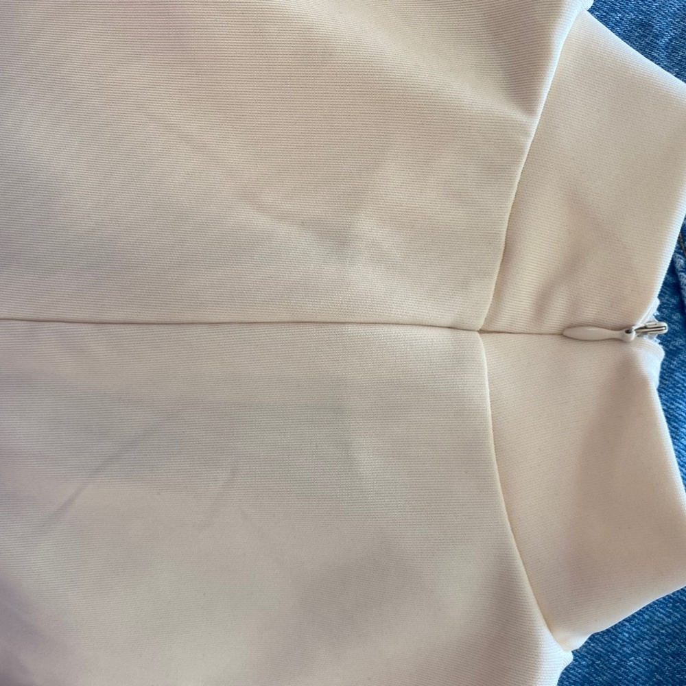 Small Zara Nude/Beige High Neck top with front and back string detail RUNS SMALL - Picture 5 of 6
